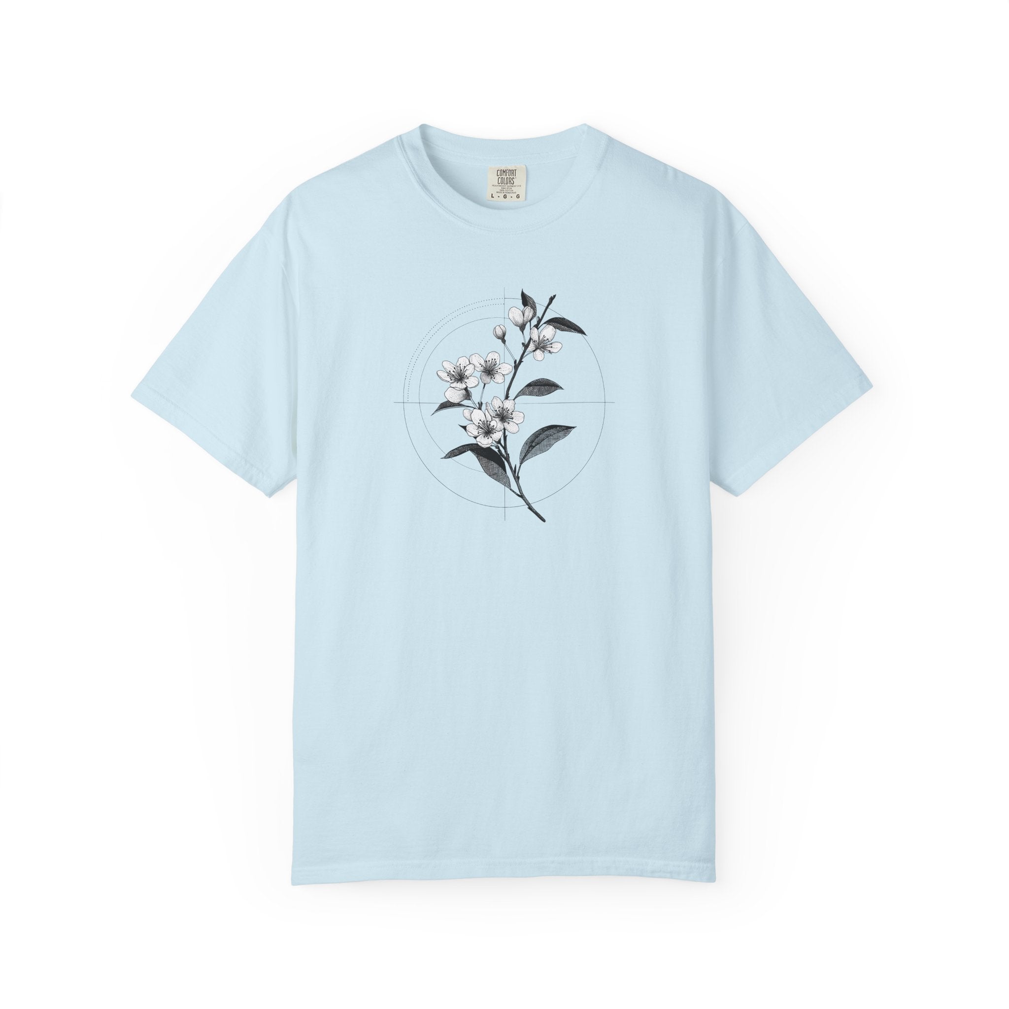 Botanical Sketch T-Shirt — Minimal Floral Illustration Tee