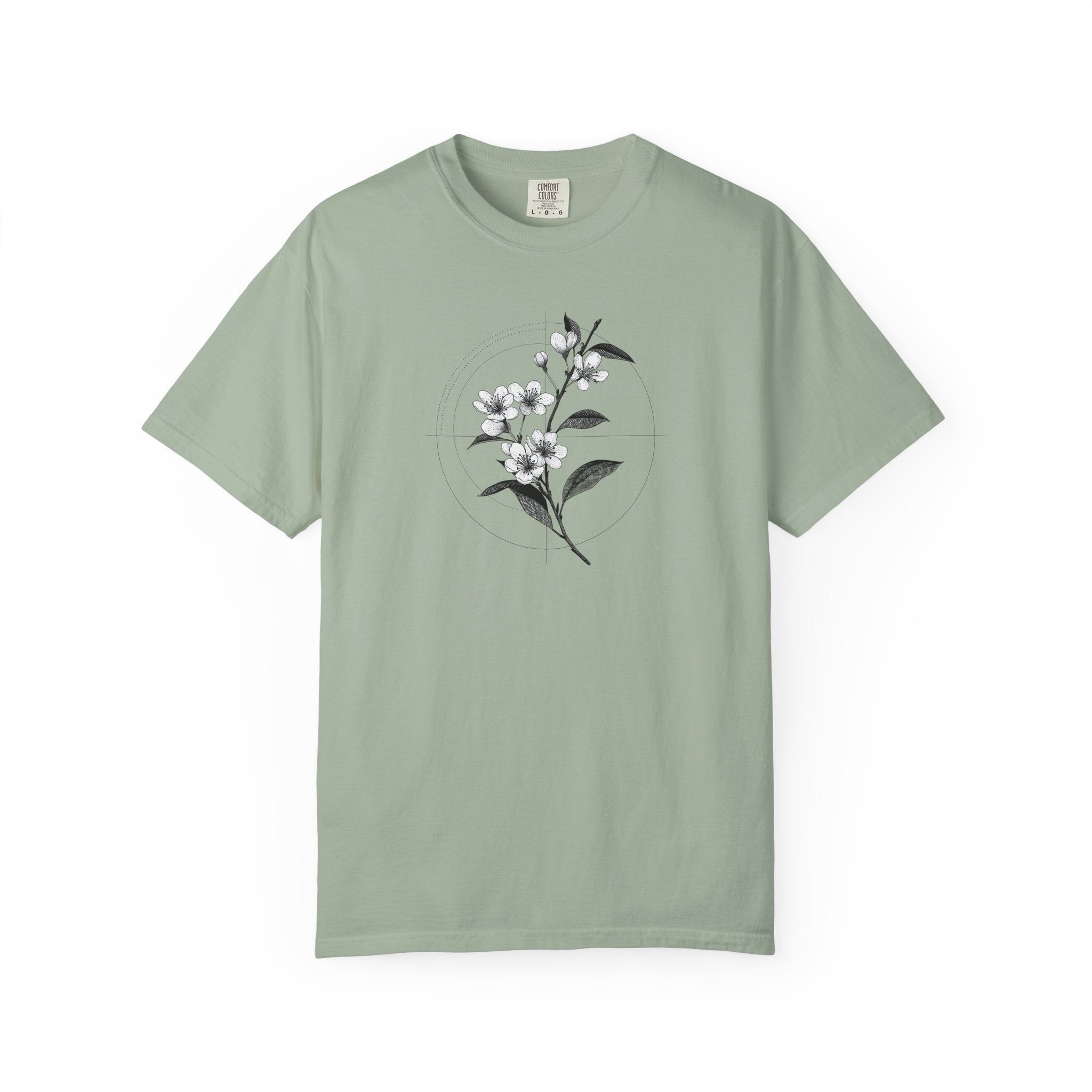 Botanical Sketch T-Shirt — Minimal Floral Illustration Tee