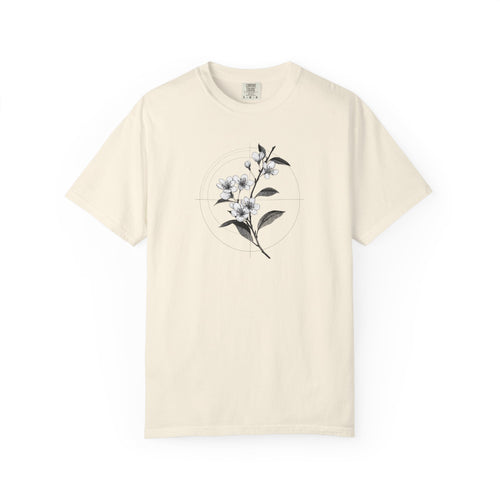 Botanical Sketch T-Shirt — Minimal Floral Illustration Tee